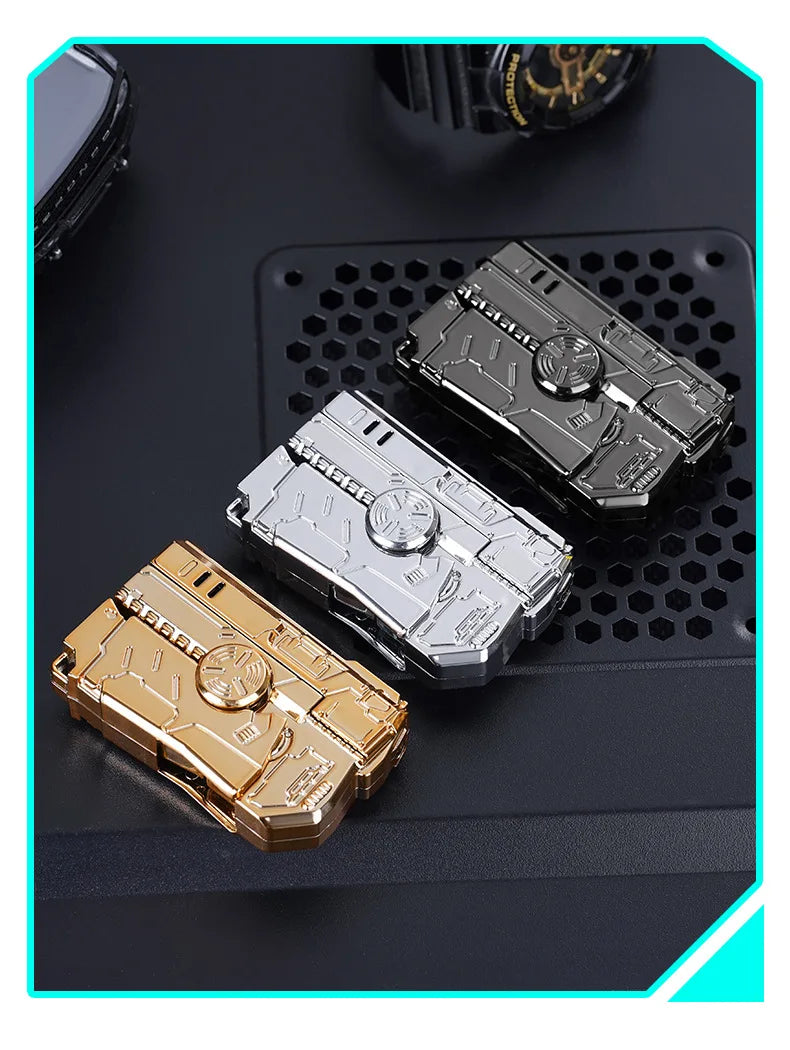 New Cool Gyro Folding Pistol Gas Lighter Fingertip Windproof Gift for Boyfriend Creative and Fun Decompression