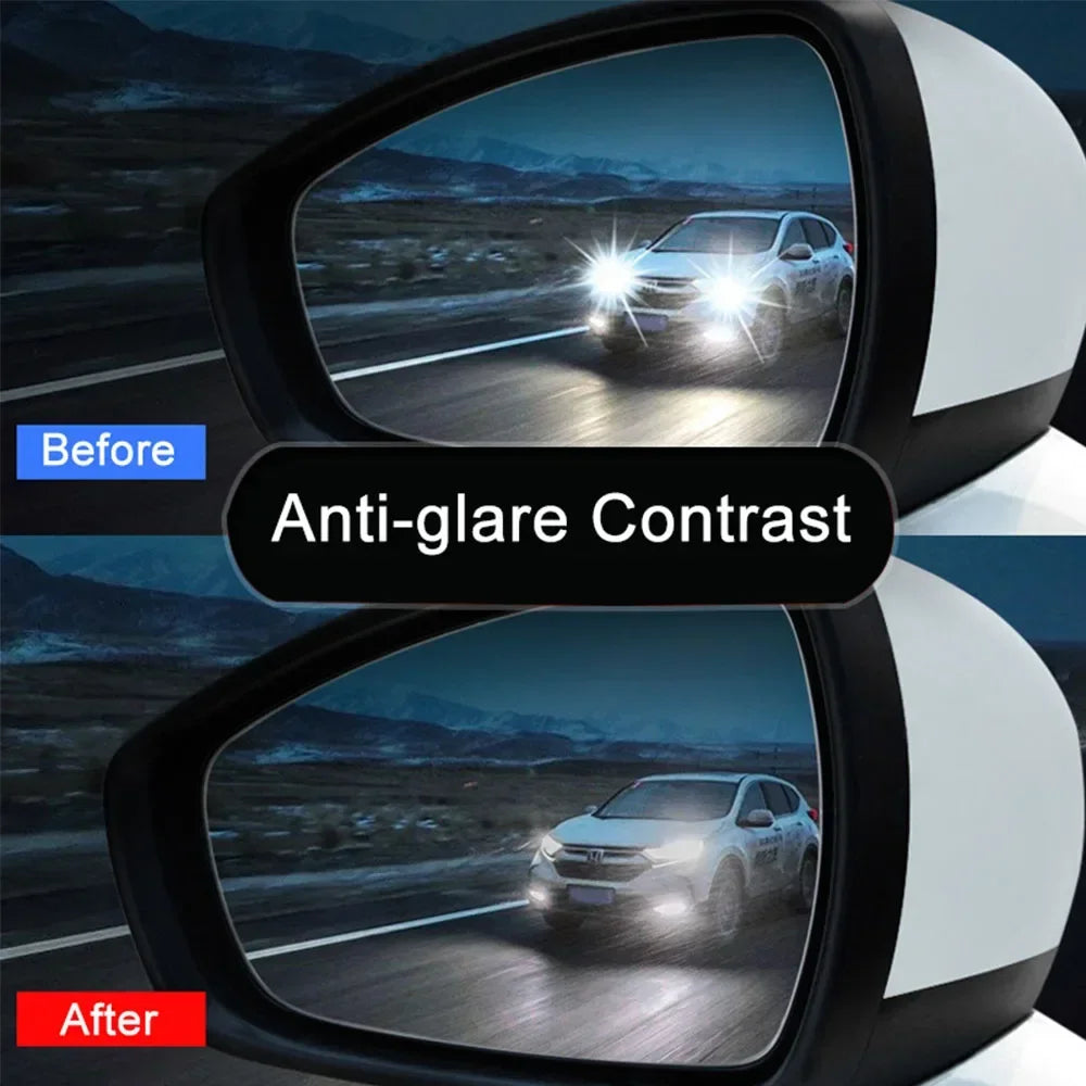 Car Truck Rearview Mirror Rainproof Film Window Glass Anti-fog Waterproof Stickers Rainy Day Safe Driving Rain Proof Films Tools