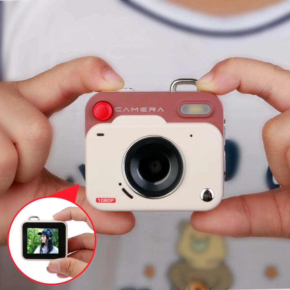 Retro Mini Camera 1080p HD Portable Indoor/Outdoor Small Camera with Screen TF Card Support Video Holiday Gift Y6000 Digital Cam