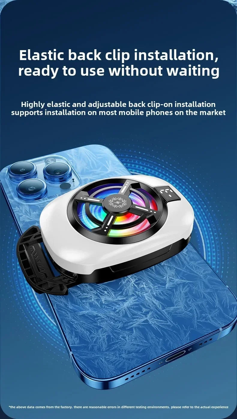 2025 TL16 Magnetic Phones Cooler Back-Clip 2 in 1 Game Cooler Semiconductor Fast Phone Cooling Fan for IOS Android Phone