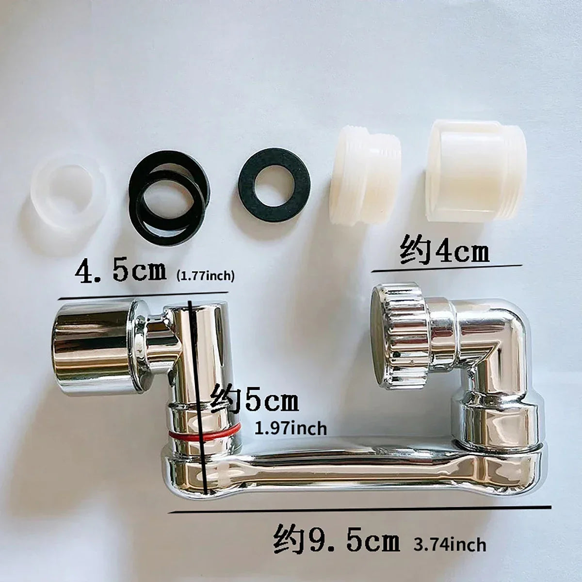 नल युनिभर्सल रोटेशन स्प्ल्याश-प्रुफ डिजाइन मल्टी-एडाप्टर हेड सुरक्षित पिउने पानी भान्साको बाथरूम सहित