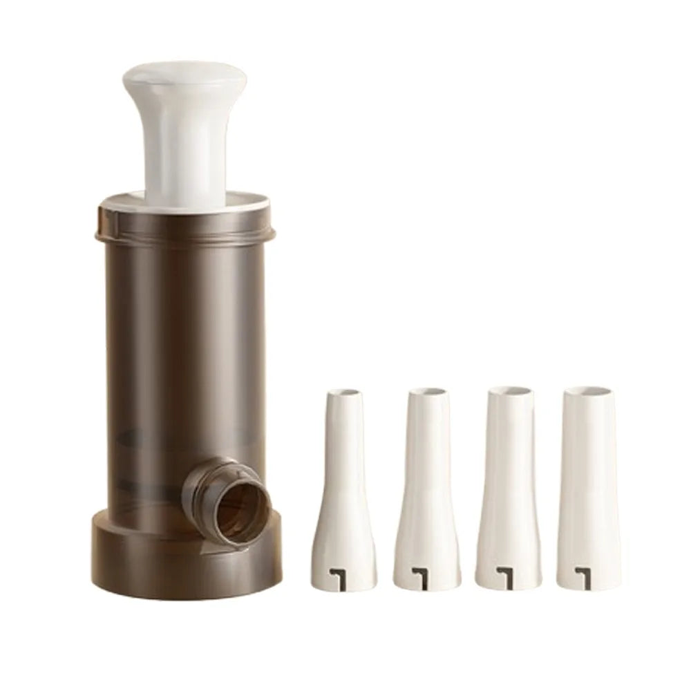 ठूलो क्षमताको म्यानुअल ससेज मेकर हेभी ड्युटी फूड-ग्रेड मासु स्टफर किट ४ वटा स्टफिङ ट्यूबहरू सहित ठाडो ससेज फिलिंग उपकरण