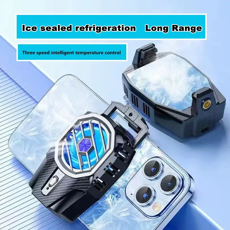 X91 Mobile Phone Semiconductor Cooling Fan Radiator 3 Gears Adjustable Back-clip Game Cooler for IOS Android PUBG Cool Heat Sink