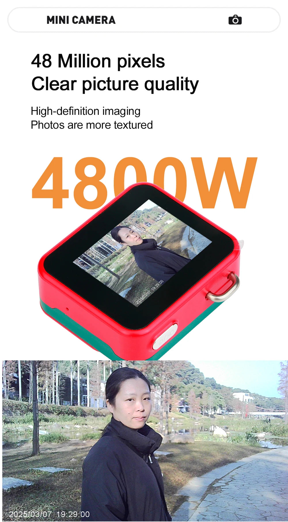 Retro Mini Camera 1080p HD Portable Indoor/Outdoor Small Camera with Screen TF Card Support Video Holiday Gift Y6000 Digital Cam