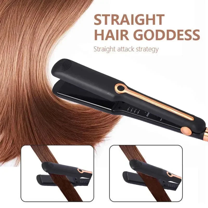 TINSOL Professional Ceramic Hair Straightener, Negative Ion Wide Plate, Adjustable Temperature Hair Straightening Clip