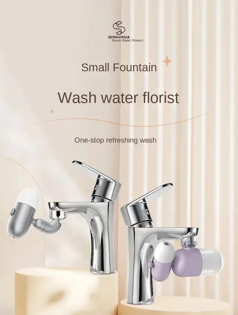 Universal swivel faucet extender Multi-function anti-splash adapter Face wash foaming filter basin water nozzle