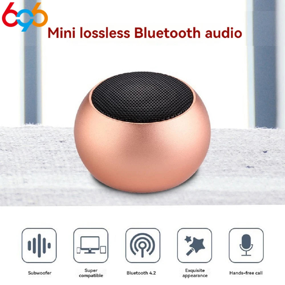 High Quality Wireless Bluetooth Speaker Portable Small Steel Gun Metal Heavy Subwoofer Outdoor New Mini Bluetooth Small Speaker