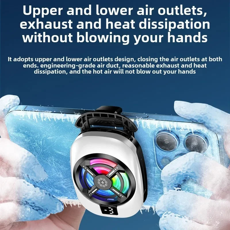 2025 TL16 Magnetic Phones Cooler Back-Clip 2 in 1 Game Cooler Semiconductor Fast Phone Cooling Fan for IOS Android Phone