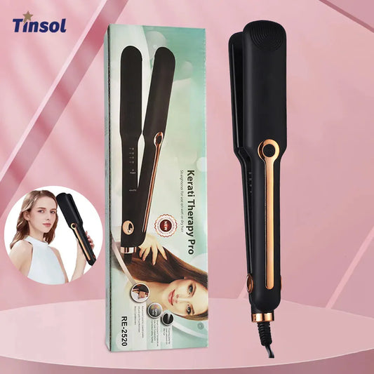 TINSOL Professional Ceramic Hair Straightener, Negative Ion Wide Plate, Adjustable Temperature Hair Straightening Clip