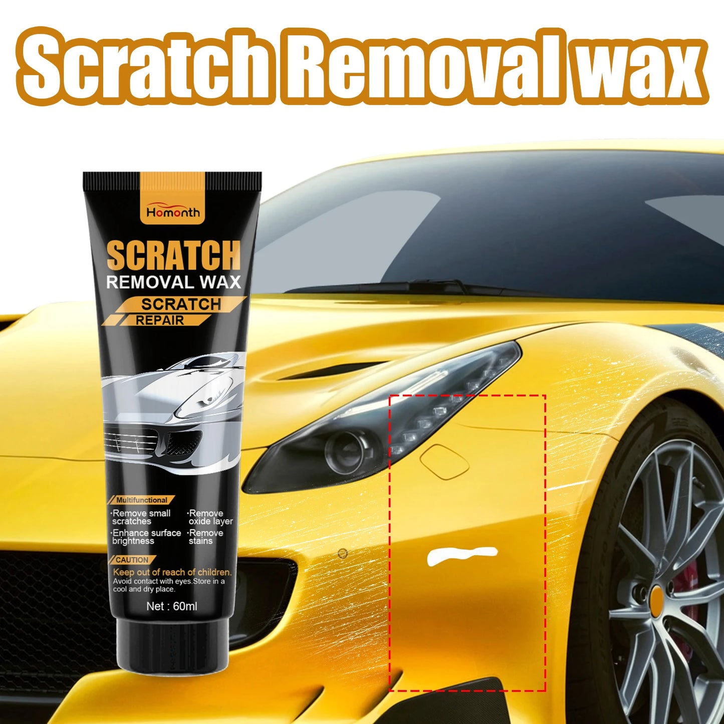 Car Scratch Repair Paste Cleans Surface Oxide Layers & Stains Repairs Paint Scratches Improves Automotive Gloss Restores Light