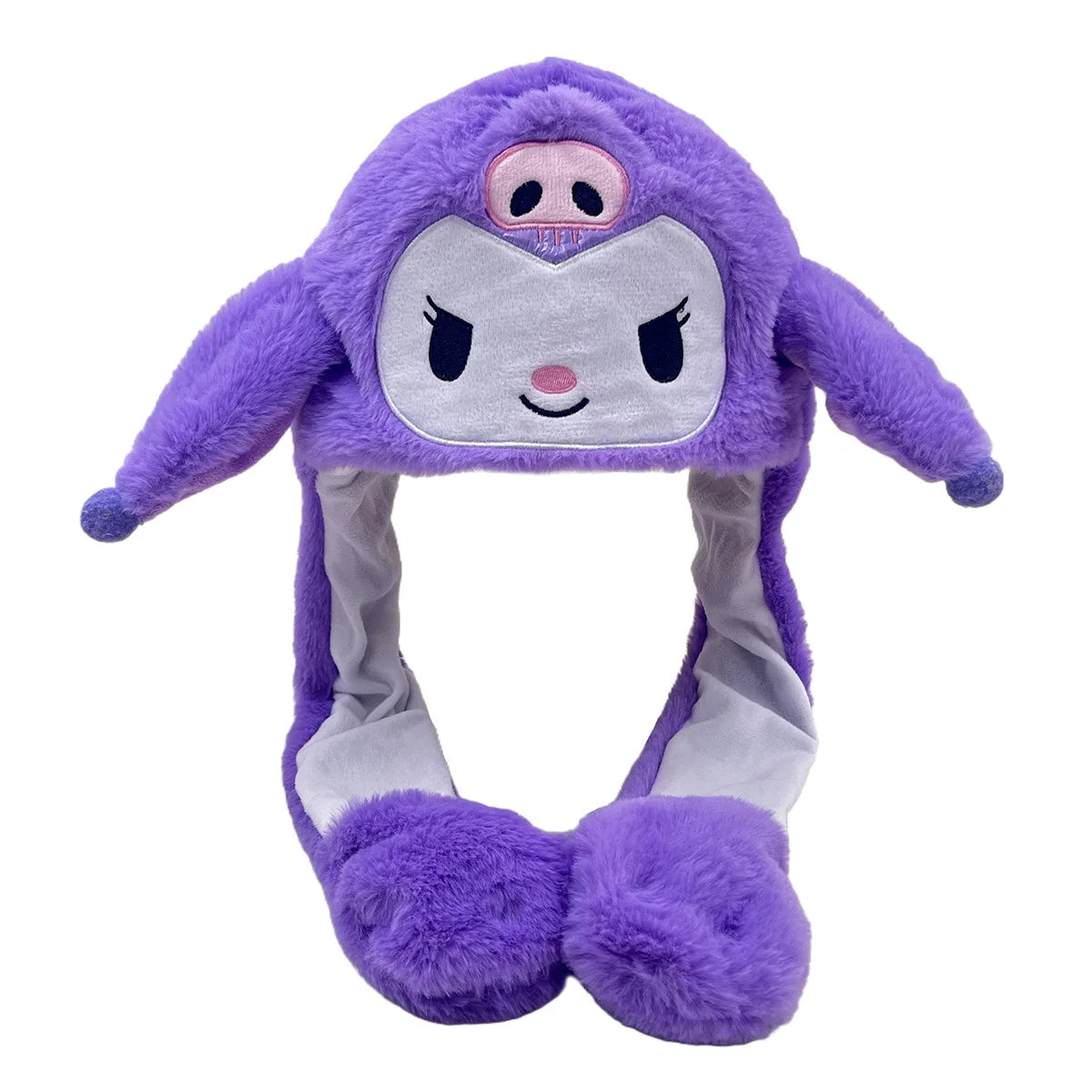 Cute Bunny Hats With Moving Ears Cartoon Beanie Hat Airbag Cap Trendy Sweet Bunny Hat Soft Warm Scarf Hats Movable Ears