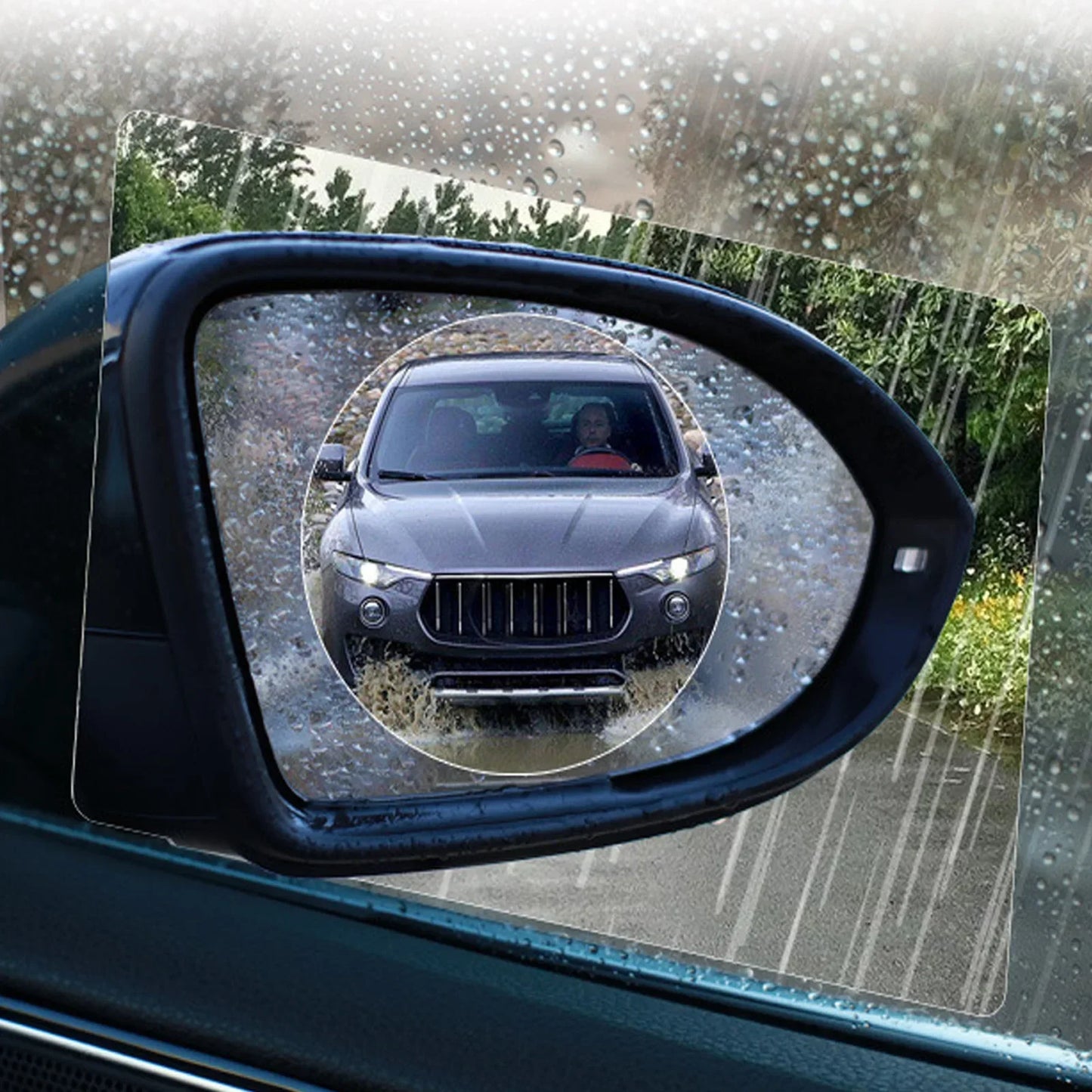 Car Truck Rearview Mirror Rainproof Film Window Glass Anti-fog Waterproof Stickers Rainy Day Safe Driving Rain Proof Films Tools