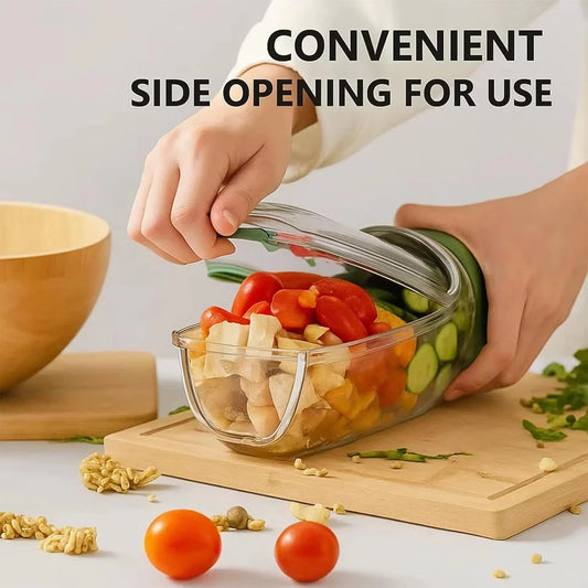 Salad Jar Plastic Portable Salad Pod All-In-One Container with Leak Proof Oats Container Reusable Keep it Fresh Fresh Salad Bowl