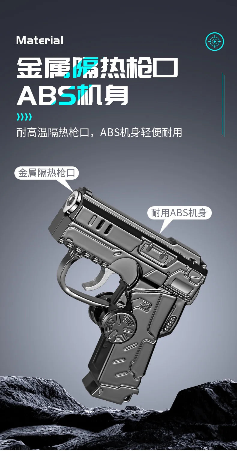 New Cool Gyro Folding Pistol Gas Lighter Fingertip Windproof Gift for Boyfriend Creative and Fun Decompression