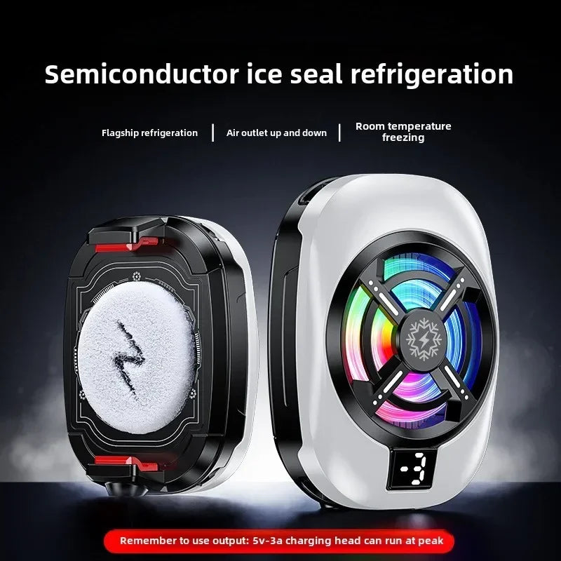 2025 TL16 Magnetic Phones Cooler Back-Clip 2 in 1 Game Cooler Semiconductor Fast Phone Cooling Fan for IOS Android Phone