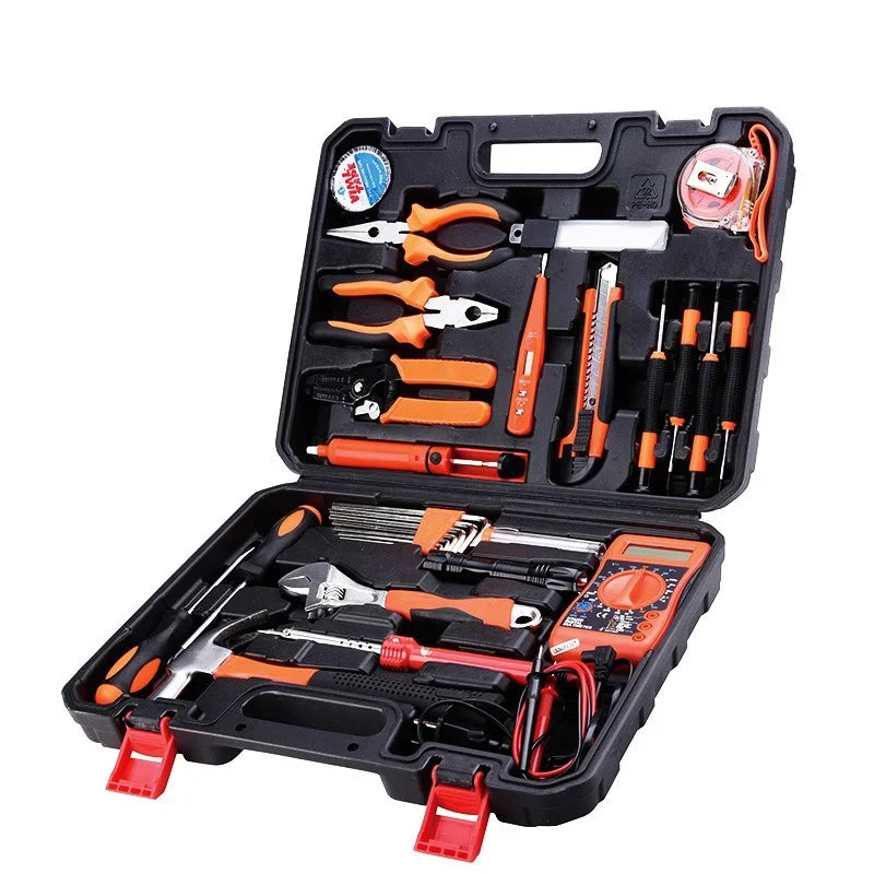 9-piece household and car hardware tool box set Small multi-function combination tool repair hand tool set