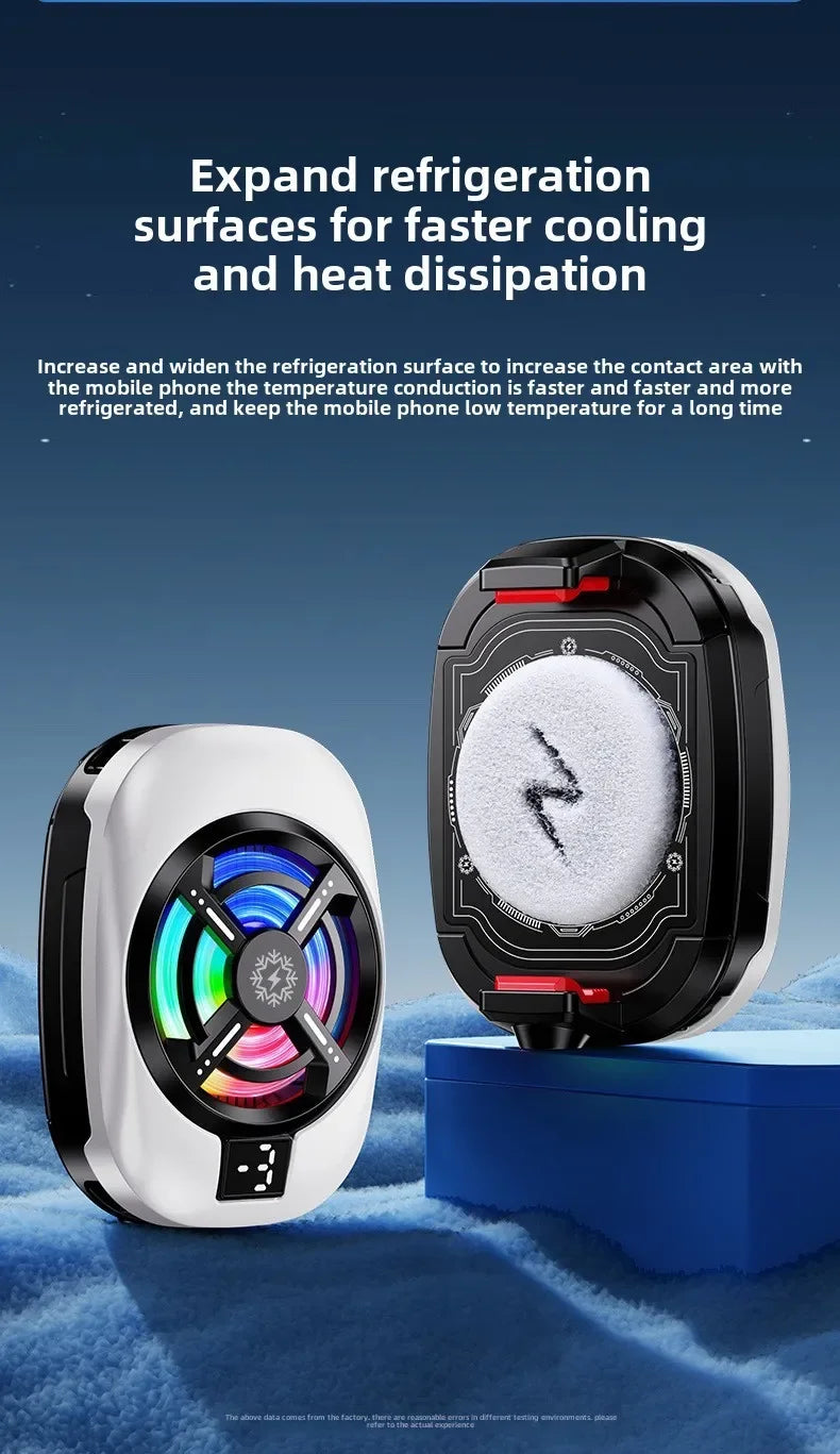 2025 TL16 Magnetic Phones Cooler Back-Clip 2 in 1 Game Cooler Semiconductor Fast Phone Cooling Fan for IOS Android Phone
