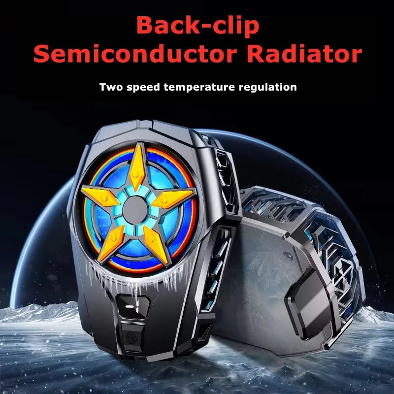 SL09 Phone Semiconductor Cooling Fan Radiator Portable 2 Gear Adjustable Digital Display Game Cooler for IOS Android Heat Sink