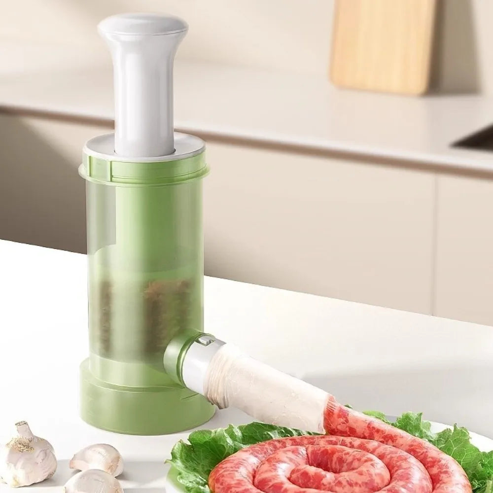 ठूलो क्षमताको म्यानुअल ससेज मेकर हेभी ड्युटी फूड-ग्रेड मासु स्टफर किट ४ वटा स्टफिङ ट्यूबहरू सहित ठाडो ससेज फिलिंग उपकरण