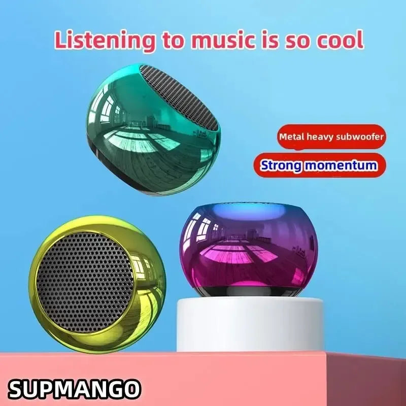 M3 सानो ब्लुटुथ वायरलेस स्पिकर - बाहिरी गतिविधिहरूको लागि हेभी मेटल स्टील गन डिजाइन र पोर्टेबल सबवुफर