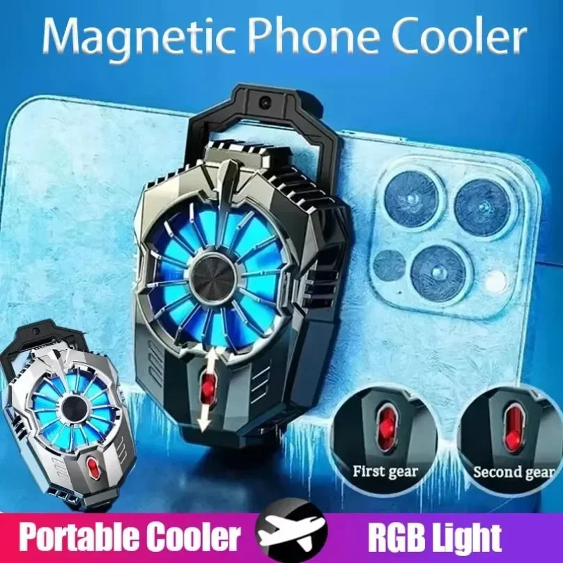 Magnetic Mobile Phone Cooling Radiator Fan Two Speed Adjustable Semiconductor Ice Sealed Radiator For IPhone Samsung Xiaomi