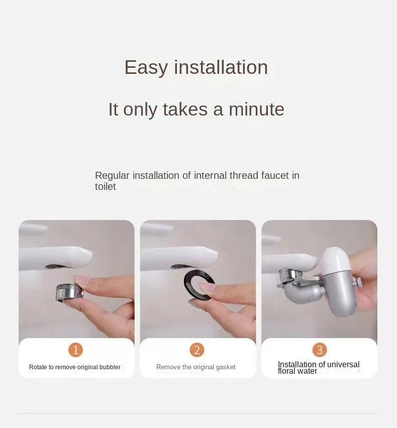 Universal swivel faucet extender Multi-function anti-splash adapter Face wash foaming filter basin water nozzle