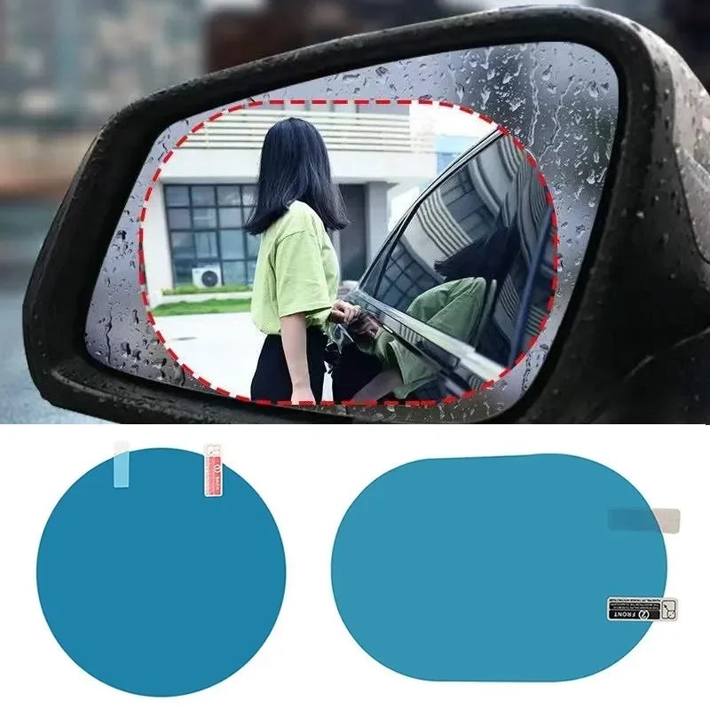 Car Truck Rearview Mirror Rainproof Film Window Glass Anti-fog Waterproof Stickers Rainy Day Safe Driving Rain Proof Films Tools