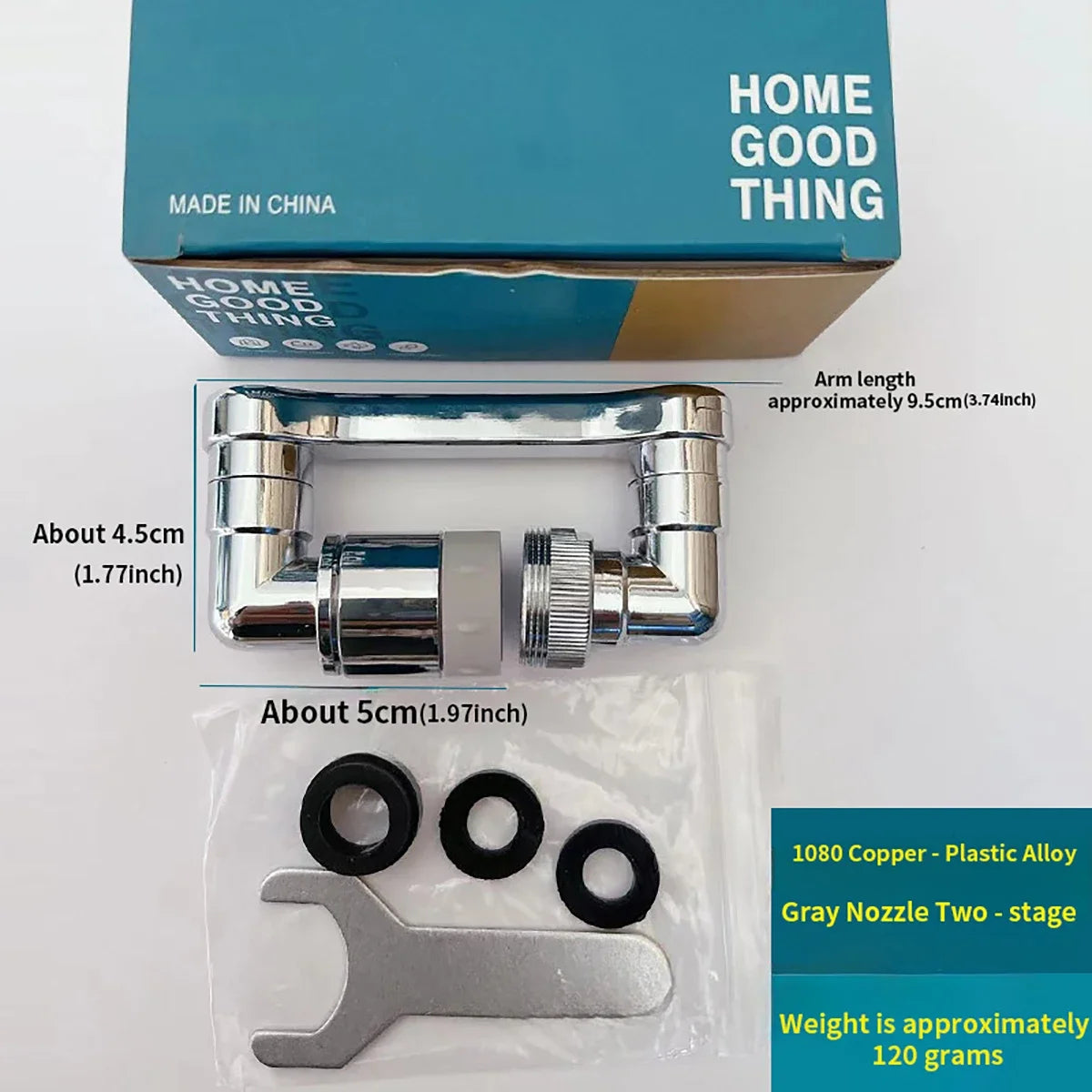 नल युनिभर्सल रोटेशन स्प्ल्याश-प्रुफ डिजाइन मल्टी-एडाप्टर हेड सुरक्षित पिउने पानी भान्साको बाथरूम सहित