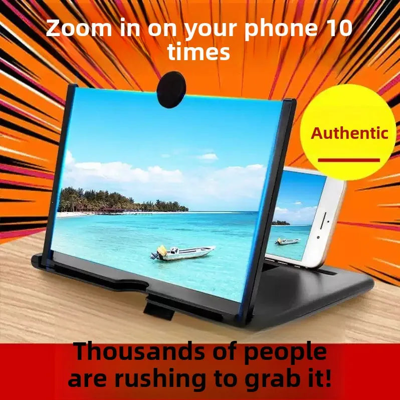 Mobile Screen Amplifier Projector Video Movie Amplifier Desktop Display Stand 3D HD 14 Inch For All Smartphone Screen Amplifier