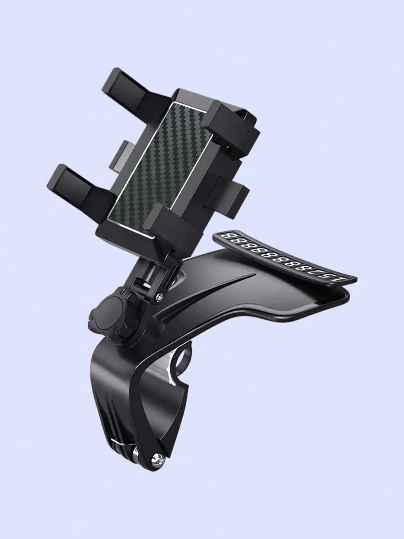 Universal 360° Rotating Dashboard Phone Holder - Hidden Parking Tag Slot, HUD Navigation-Optimized