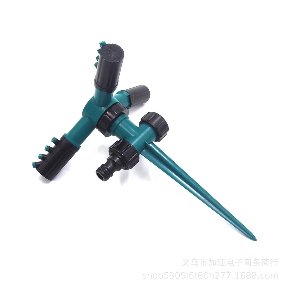 New Type Ground Insertion Large Trident Head Sprinkler Automatic 360 degree Rotation Lawn Sprinkler Series Nozzle Concrete Maint