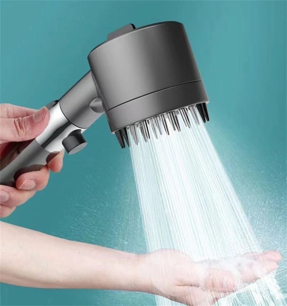 3 Modes Handheld Shower Head Filter Powerful Massage Spa High Pressure Water Saving Showerhead with ON/OFF Switch for Bathroom