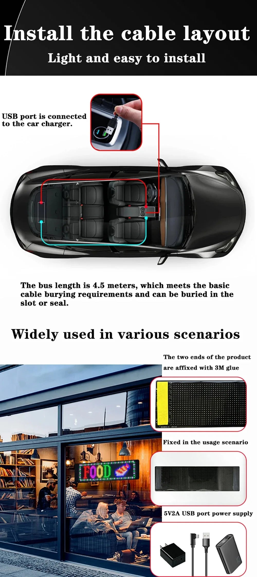 Demon Eyes Car LED Logo APP LED Matrix Pixel Panel Night Light DIY Programmable Flexible LED Display for Car Truck Accessorie