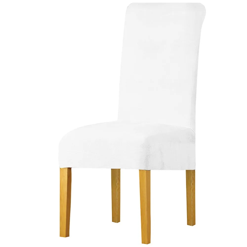 Scalable chair cover, elastic strap elastic fabric dining chair cover, suede large restaurant hotel party banquet chair cover