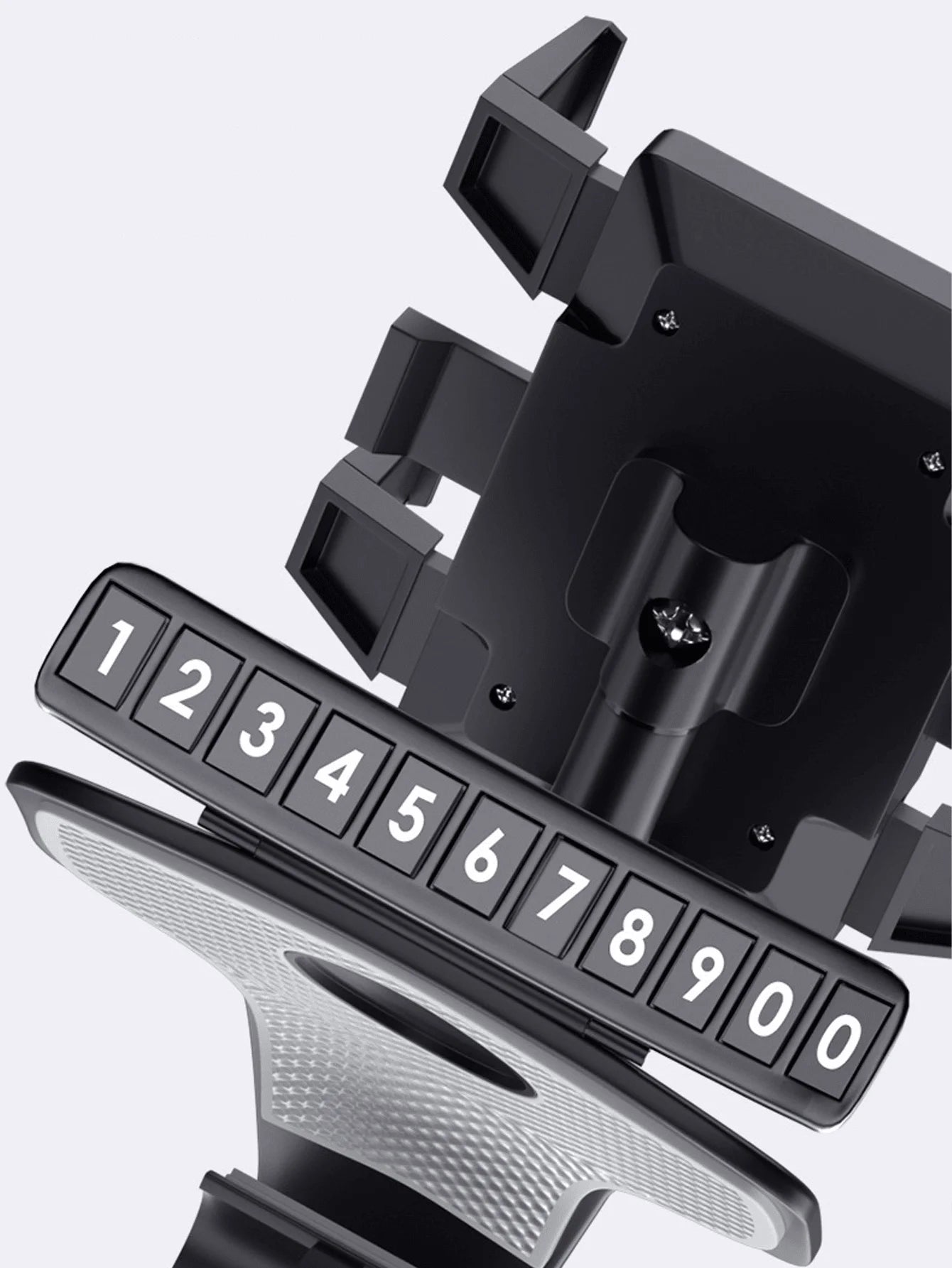 Universal 360° Rotating Dashboard Phone Holder - Hidden Parking Tag Slot, HUD Navigation-Optimized