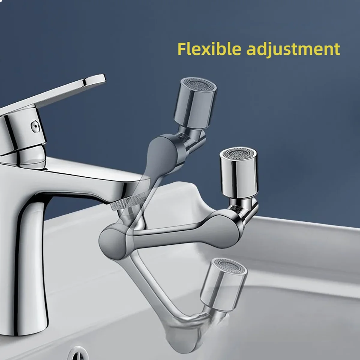 नल युनिभर्सल रोटेशन स्प्ल्याश-प्रुफ डिजाइन मल्टी-एडाप्टर हेड सुरक्षित पिउने पानी भान्साको बाथरूम सहित