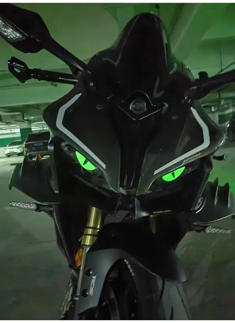 3D Devil's Eye Luminous Stickers, Motorcycle Helmets Sticker, Night Light Decor,Car Reflective Stickers, Stickers for KTM, Honda