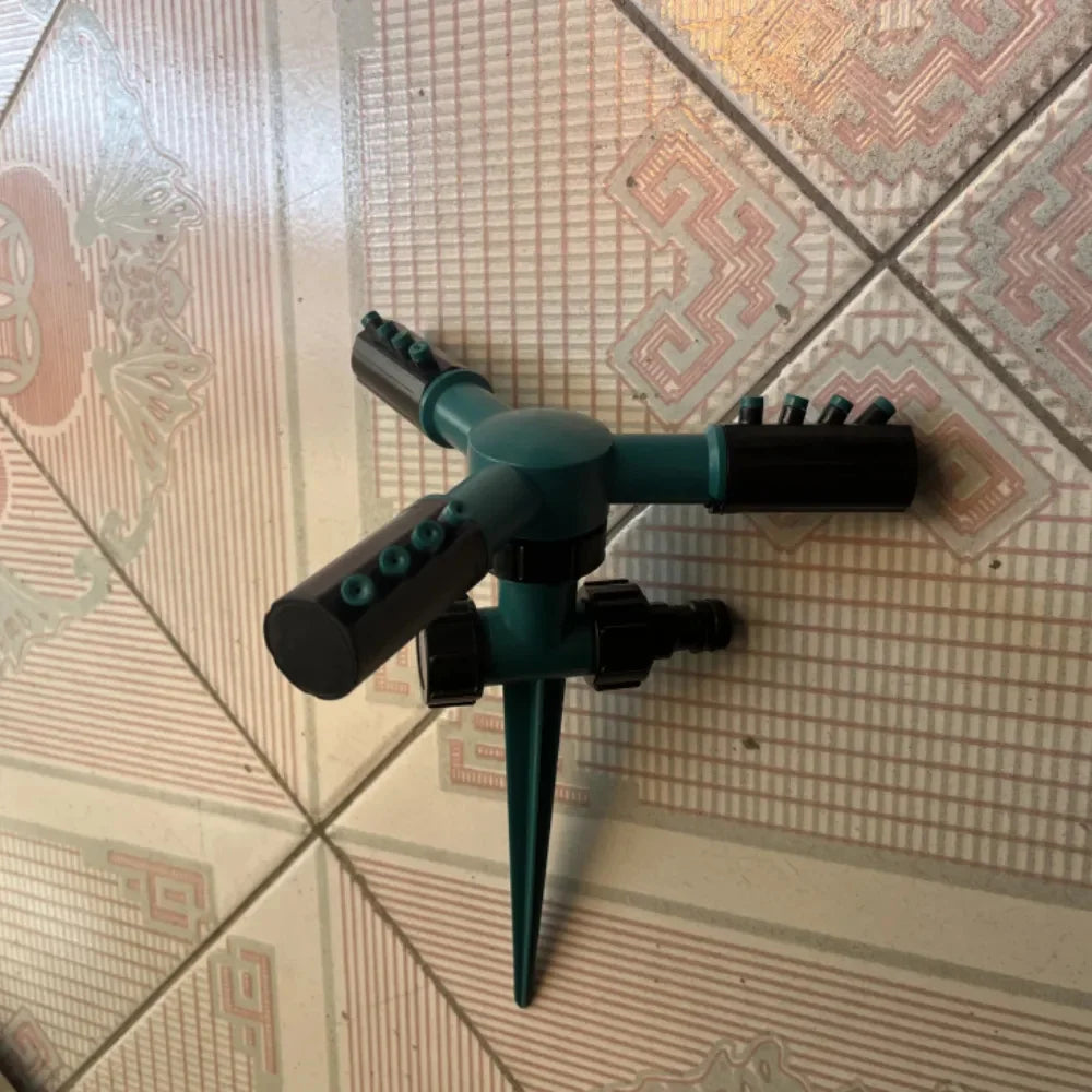 New Type Ground Insertion Large Trident Head Sprinkler Automatic 360 degree Rotation Lawn Sprinkler Series Nozzle Concrete Maint