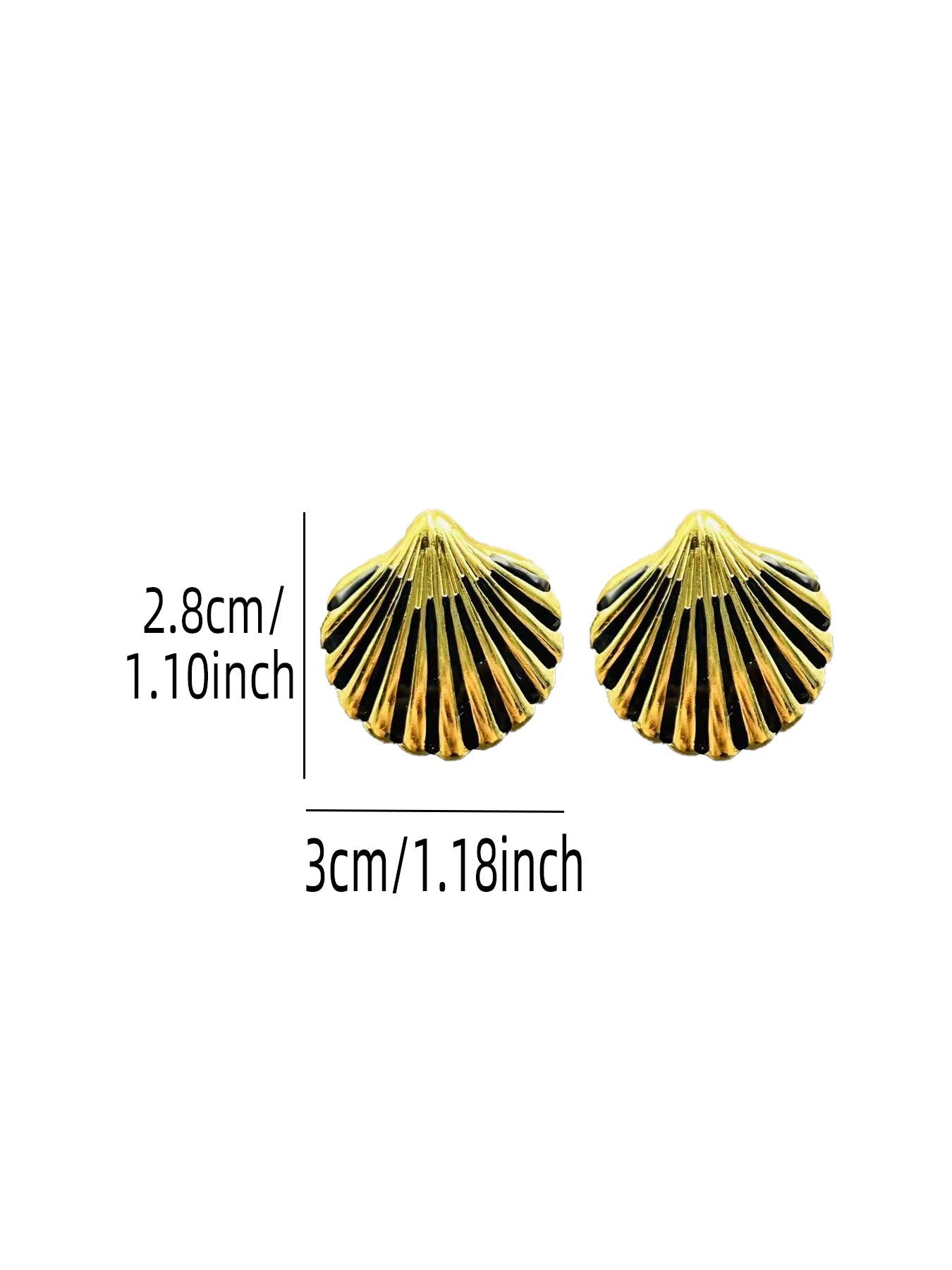 Creative Arc Fan-Shaped Stud Earrings, Stainless Steel Simple Unique Luxurious Drip Design, Casual Style, All Seasons