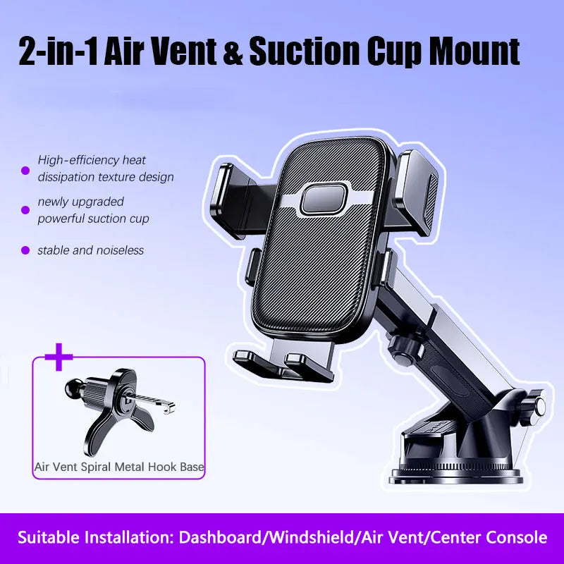 Car Phone Holder Gravity Stand for iPhone Xiaomi Samsung Car Mobile Support for Dashboard Windshield Air Vent Phone Mount