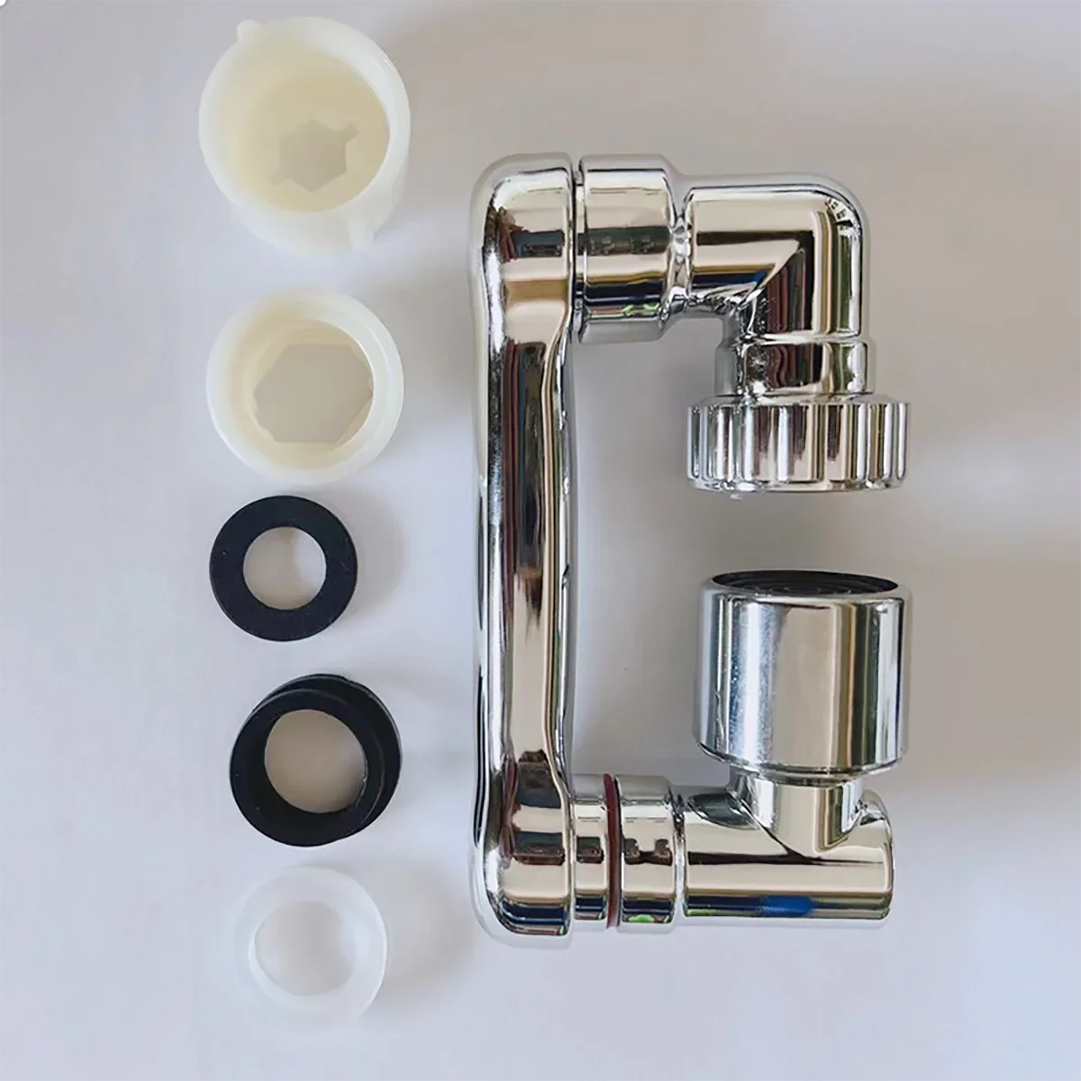 नल युनिभर्सल रोटेशन स्प्ल्याश-प्रुफ डिजाइन मल्टी-एडाप्टर हेड सुरक्षित पिउने पानी भान्साको बाथरूम सहित