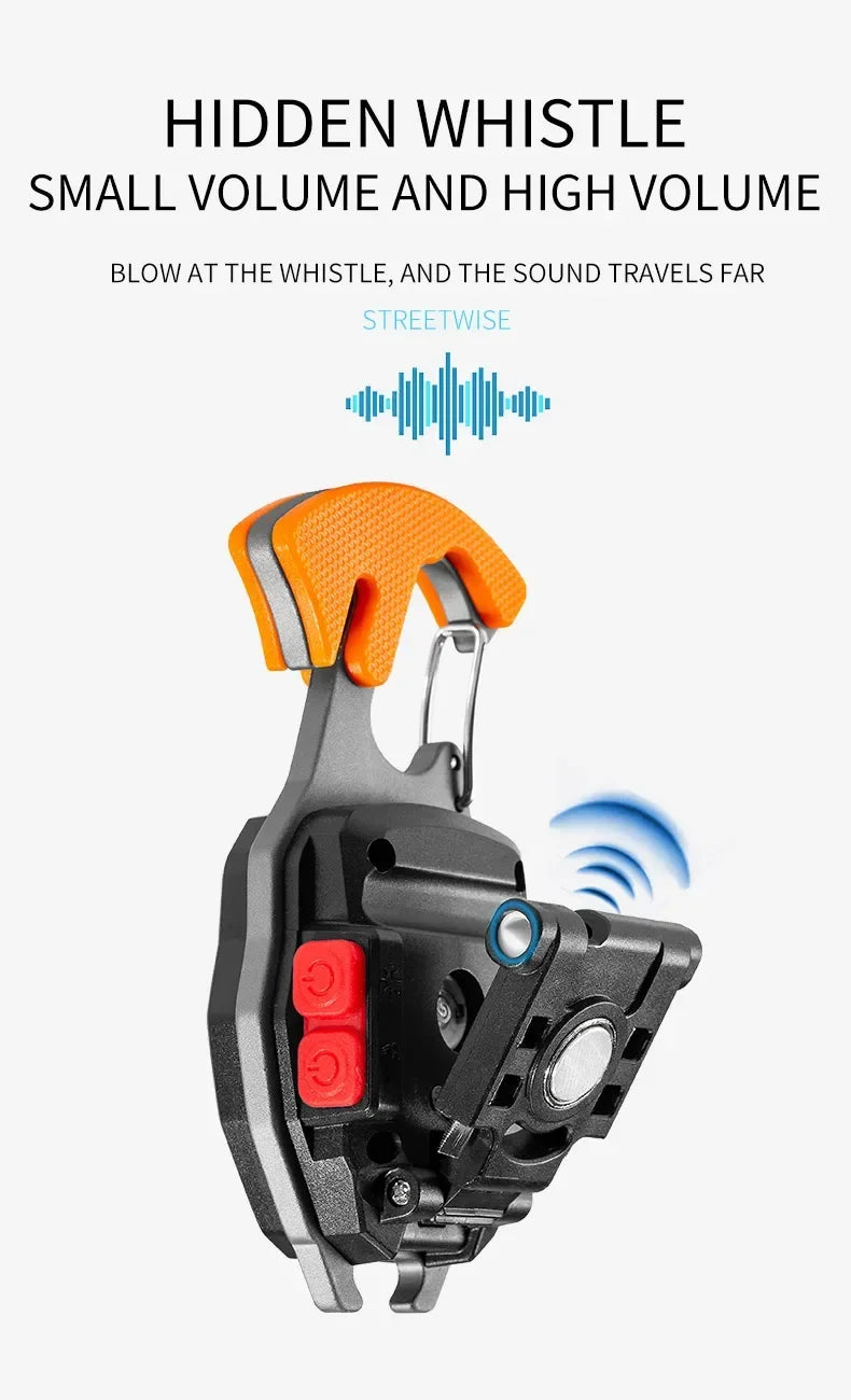 Outdoor Usb Rechargeable Flashlight Lighter COB Emergency Light Strong Light Flameless Windproof Lighters Men Camping Keychain