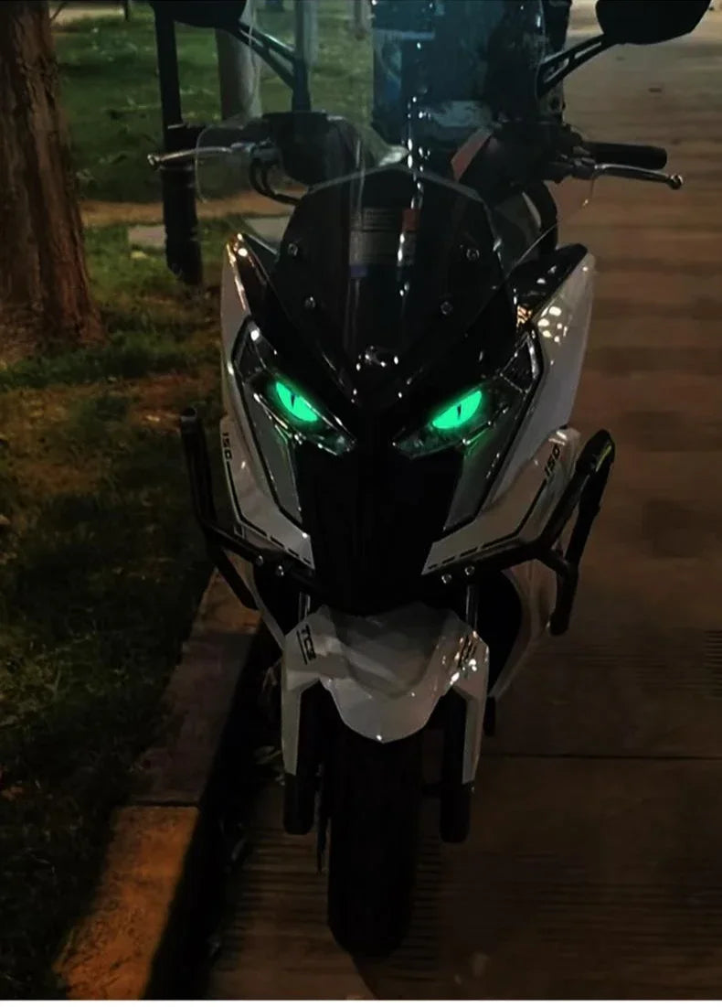 3D Devil's Eye Luminous Stickers, Motorcycle Helmets Sticker, Night Light Decor,Car Reflective Stickers, Stickers for KTM, Honda