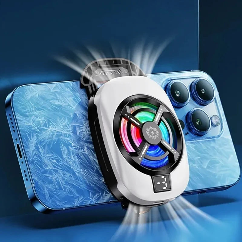 2025 TL16 Magnetic Phones Cooler Back-Clip 2 in 1 Game Cooler Semiconductor Fast Phone Cooling Fan for IOS Android Phone