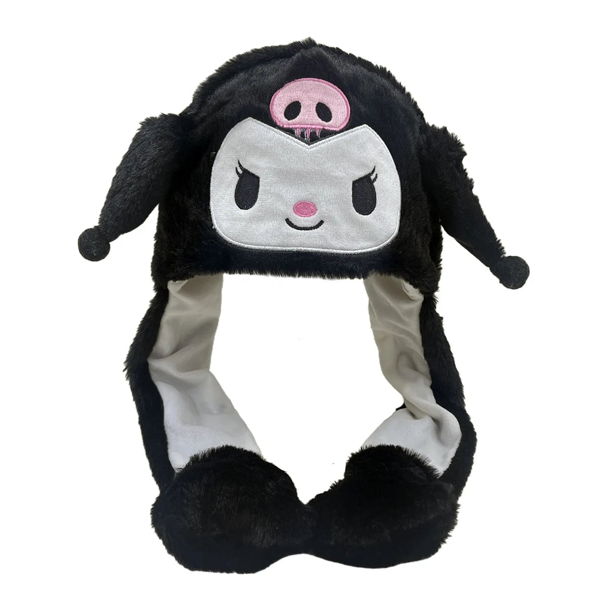 Cute Bunny Hats With Moving Ears Cartoon Beanie Hat Airbag Cap Trendy Sweet Bunny Hat Soft Warm Scarf Hats Movable Ears