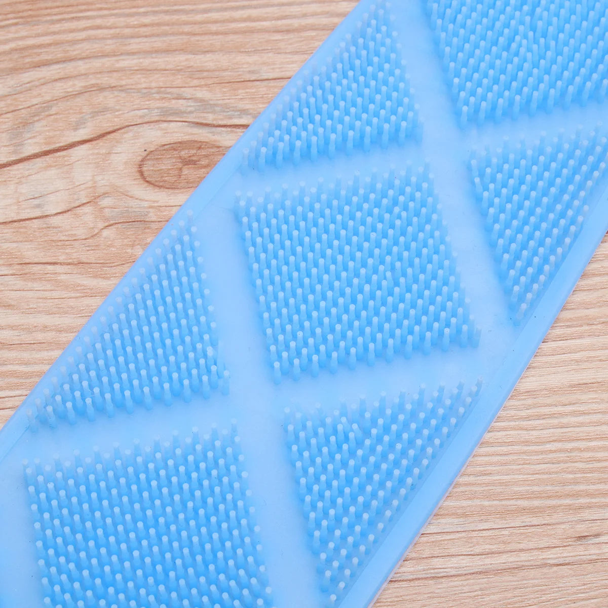 Portable Back Shower Towel Premium Silicone Rubbing Towel for Body Deep Cleaning Hard to Reach Areas Ergonomic Handle Sky Blue