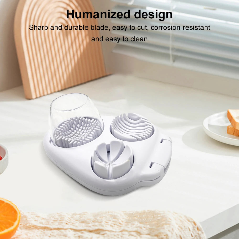 3 in 1 Egg Cutter Egg Slicer Multifunctional Egg Dicer 3 Slice Modes Kitchen Chopper Tool Stainless Steel Wire Kitchen Gadgets