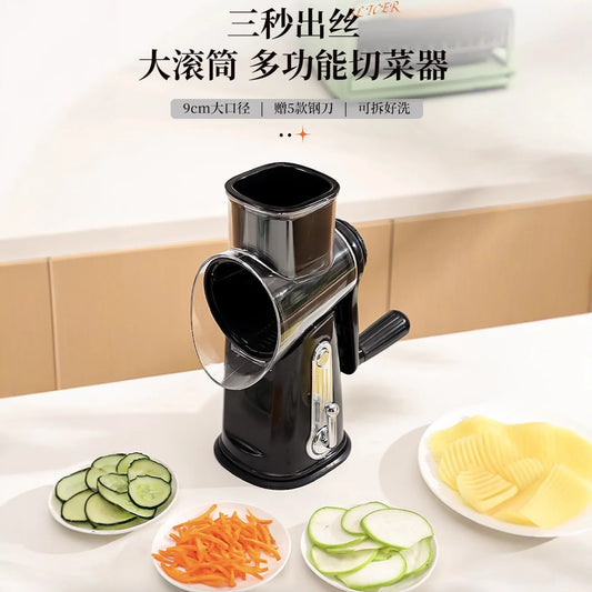 Popular multi-functional shredding and slicing, shredding and cutting machine, potato and radish hand-crank roller, vegetable cu