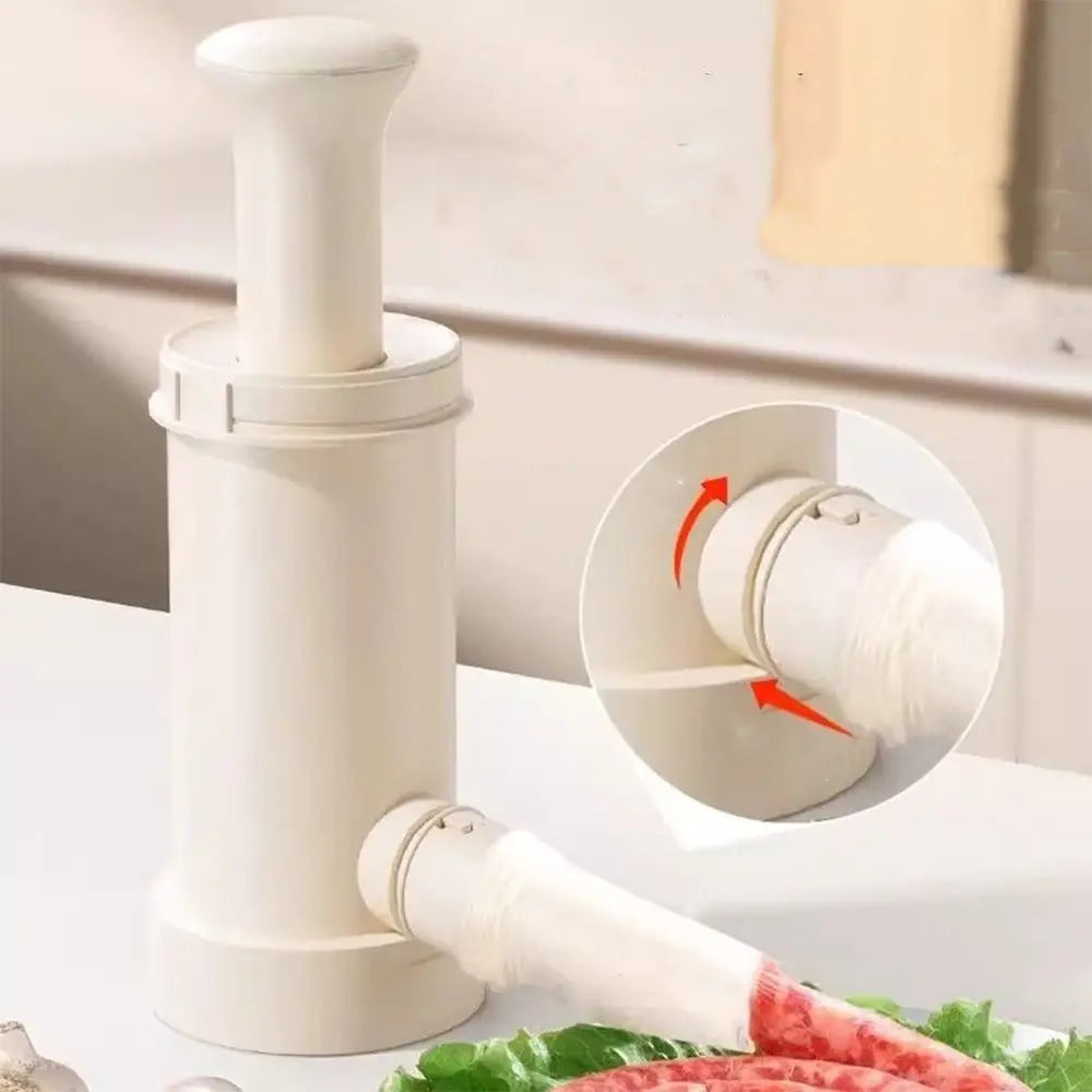 ठूलो क्षमताको म्यानुअल ससेज मेकर हेभी ड्युटी फूड-ग्रेड मासु स्टफर किट ४ वटा स्टफिङ ट्यूबहरू सहित ठाडो ससेज फिलिंग उपकरण