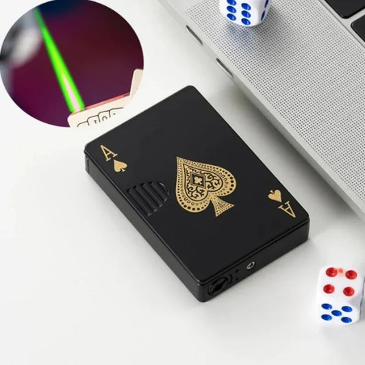 Unusual Poker Card Lighter Metal Windproof Lighter Butane Torch Lighter Men's Very Cool Gift Smoking Lighters
